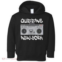 Queens New York Boom Box Graffiti Lettering Toddler Hoodie thumb 0