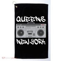 Queens New York Boom Box Graffiti Lettering Golf Towel thumb 0