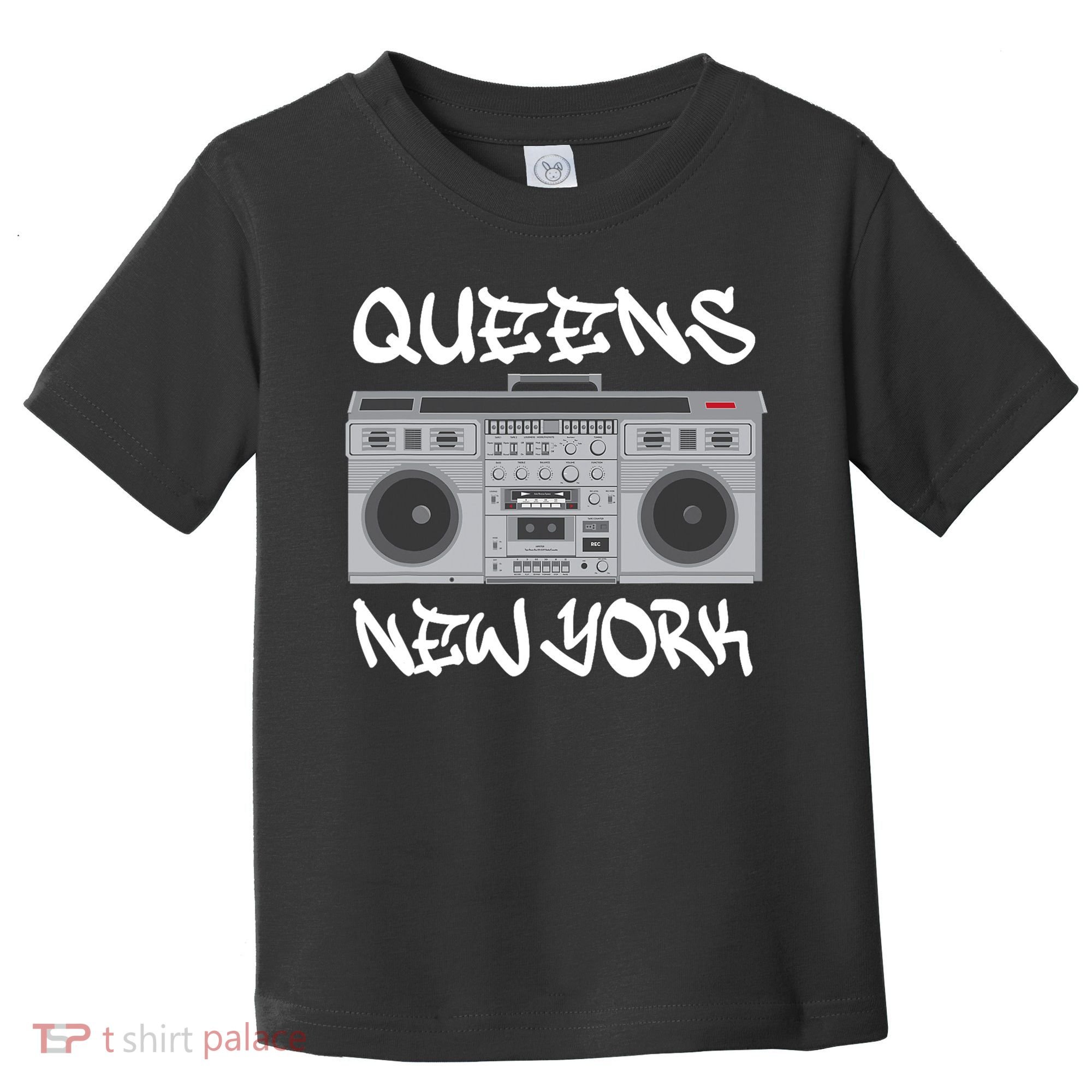 Queens New York Boom Box Graffiti Lettering Toddler T-Shirt