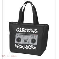 Queens New York Boom Box Graffiti Lettering Tote Bag thumb 3