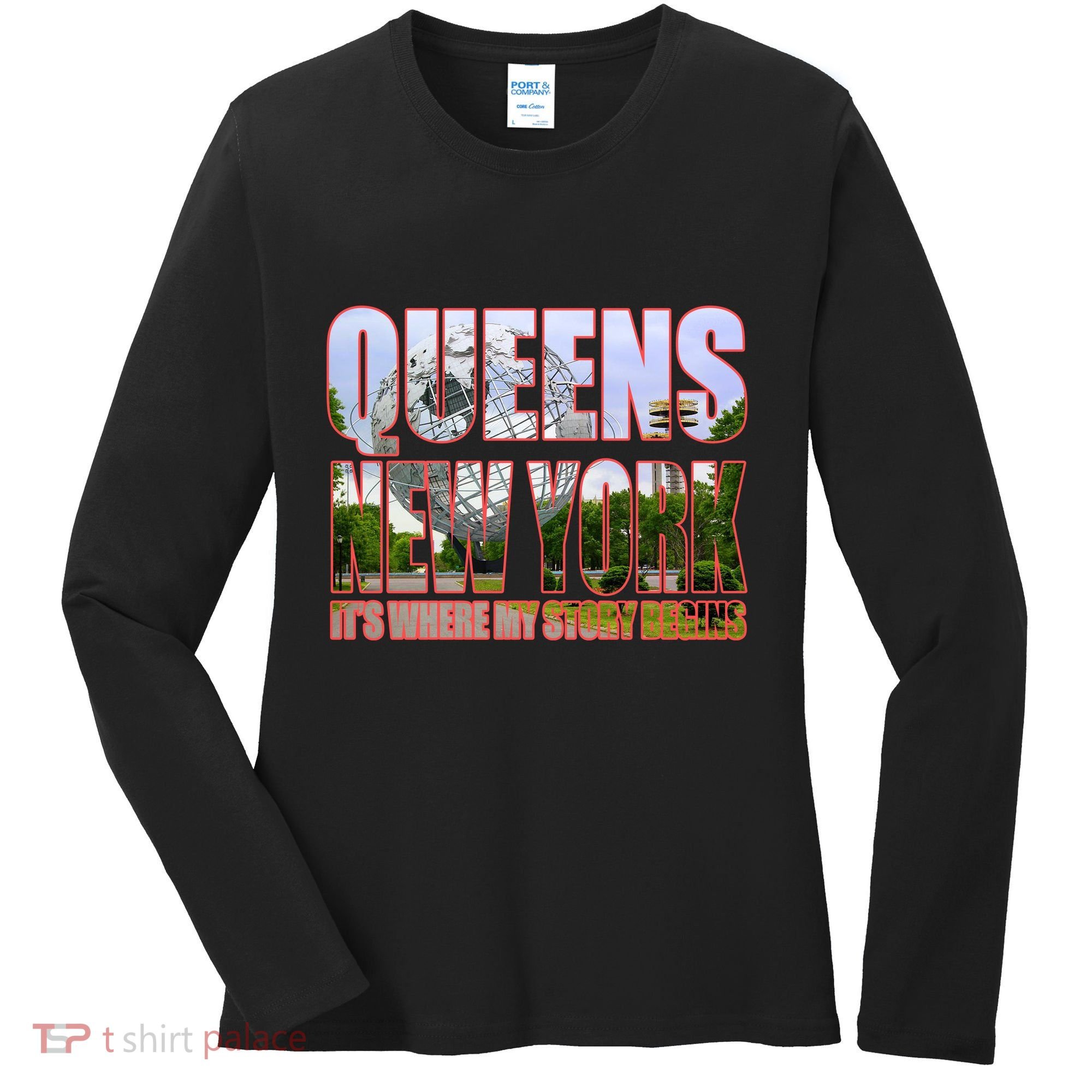 Queen New York It's Where My Story Begins Women's Long Sleeve Shirt