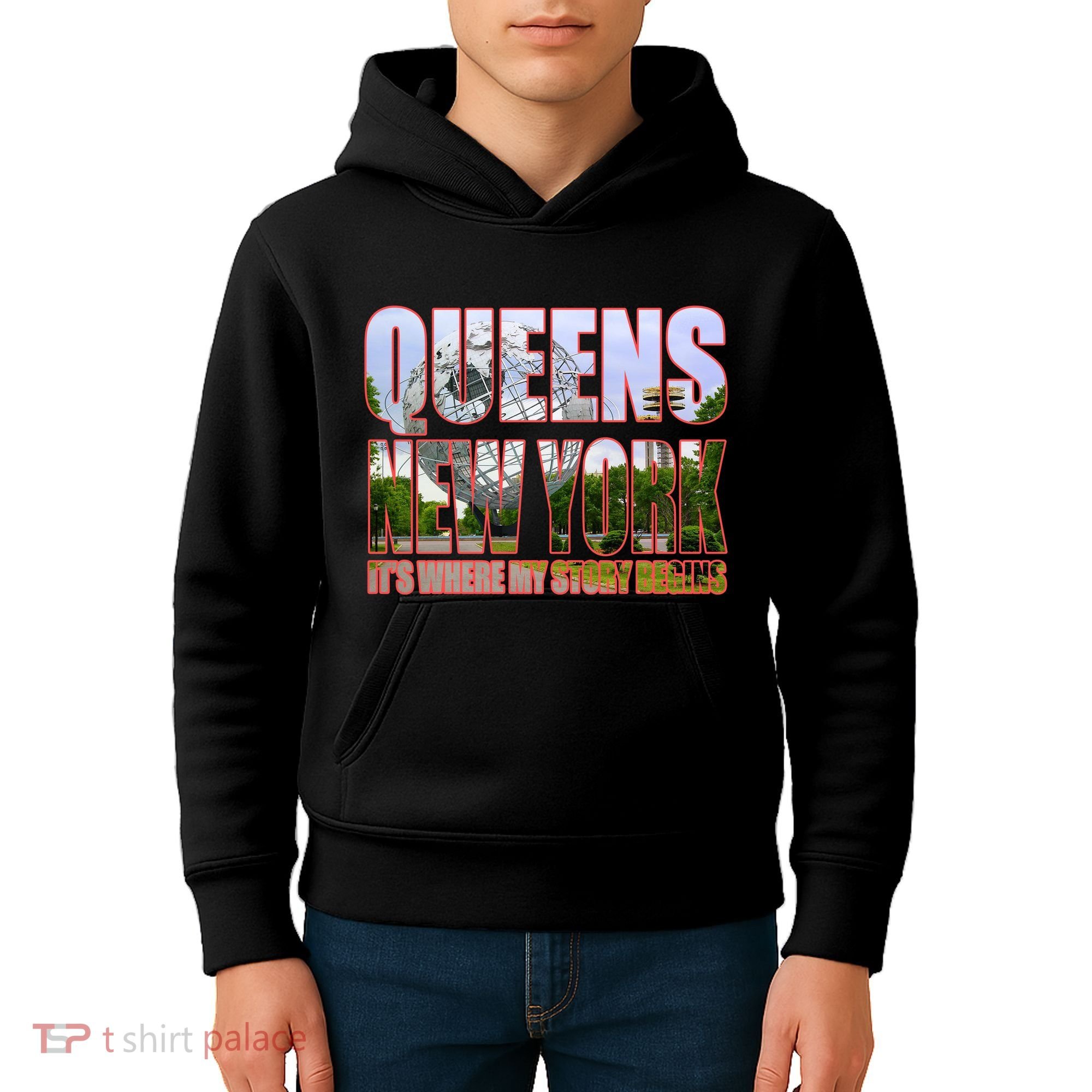 Queen New York It's Where My Story Begins Kids Hoodie