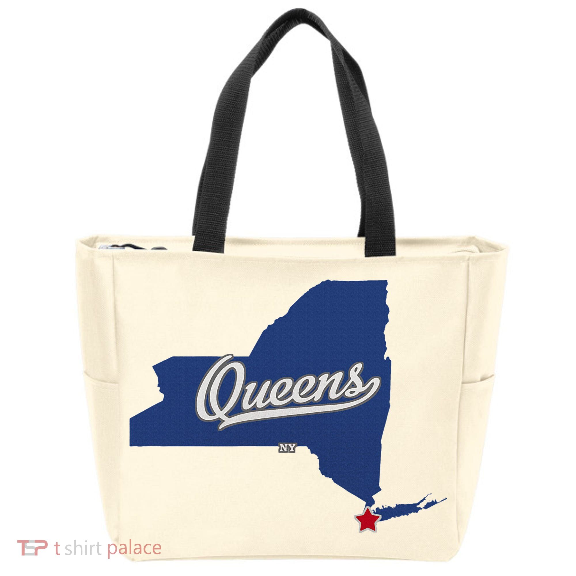 Queens New York Ny Map Tote Bag