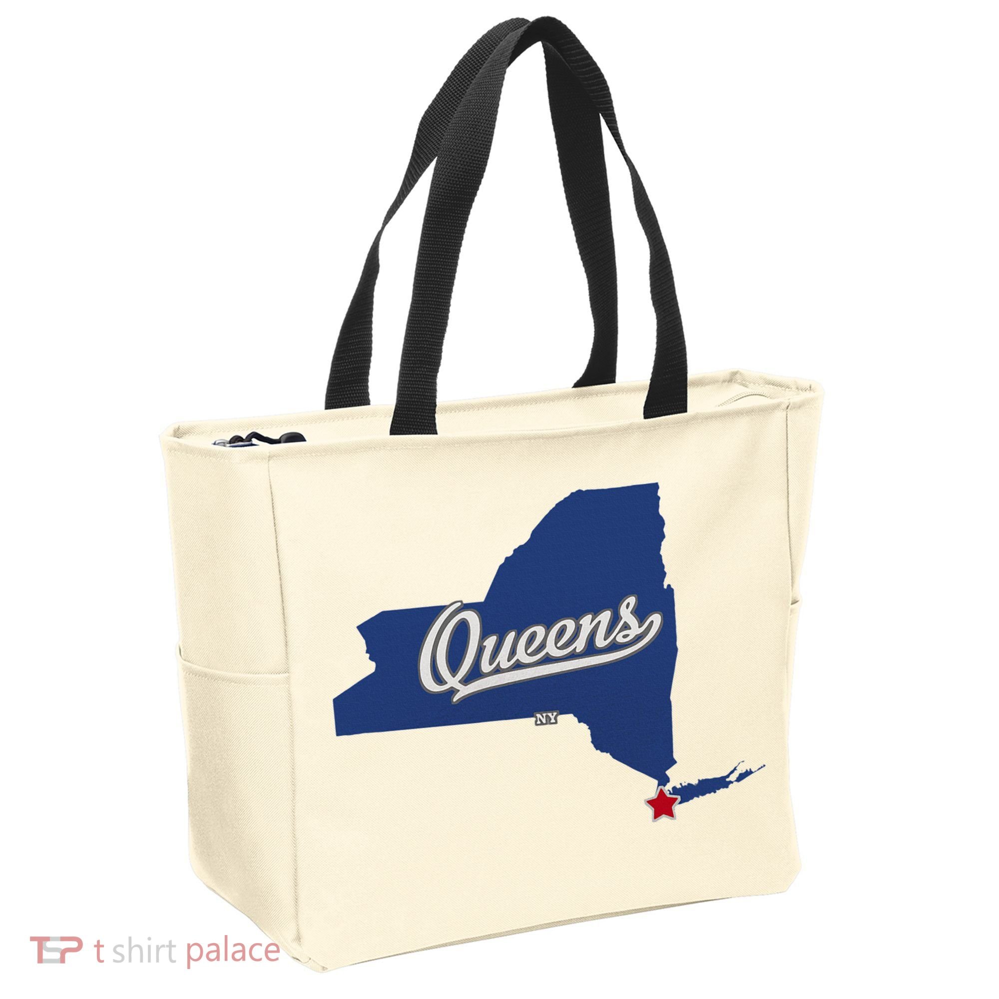 Queens New York Ny Map Tote Bag