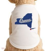 Queens New York Ny Map Doggie Tank thumb 0