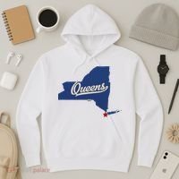 Queens New York Ny Map Hoodie thumb 3