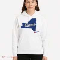 Queens New York Ny Map Hoodie thumb 5