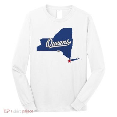 Queens New York Ny Map Long Sleeve Shirt