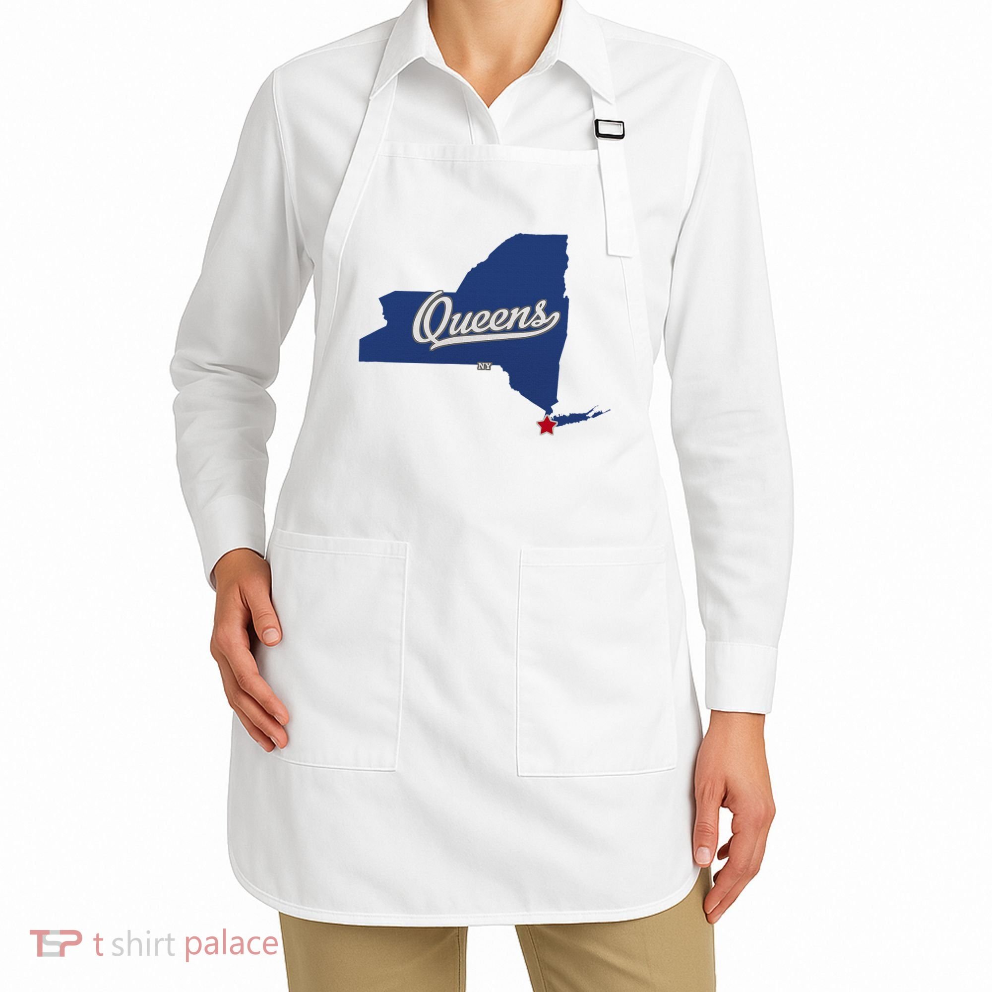 Queens New York Ny Map Apron