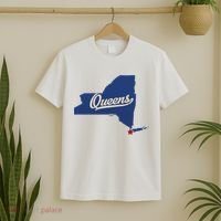 Queens New York Ny Map T-Shirt thumb 2