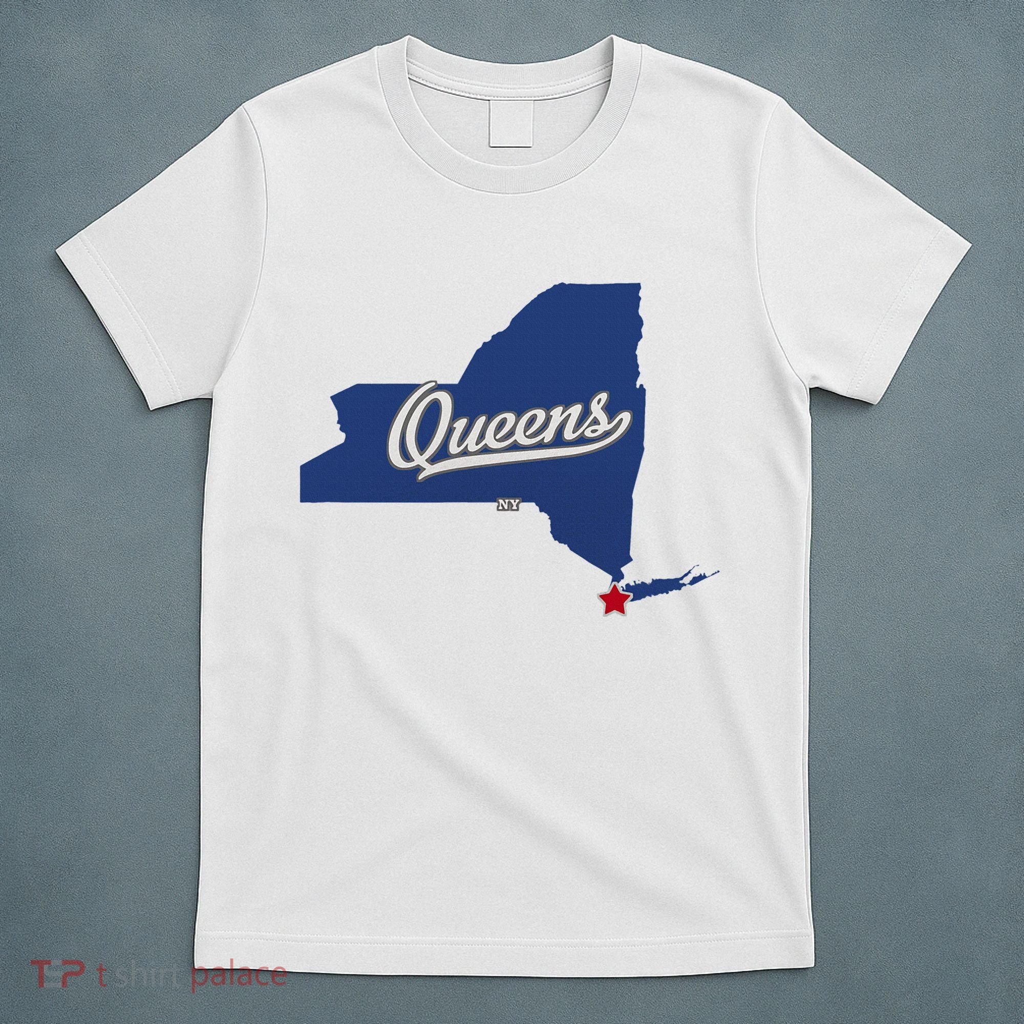 Queens New York Ny Map T-Shirt