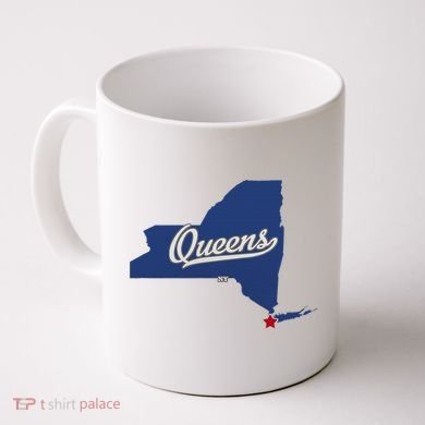 Queens New York Ny Map Coffee Mug