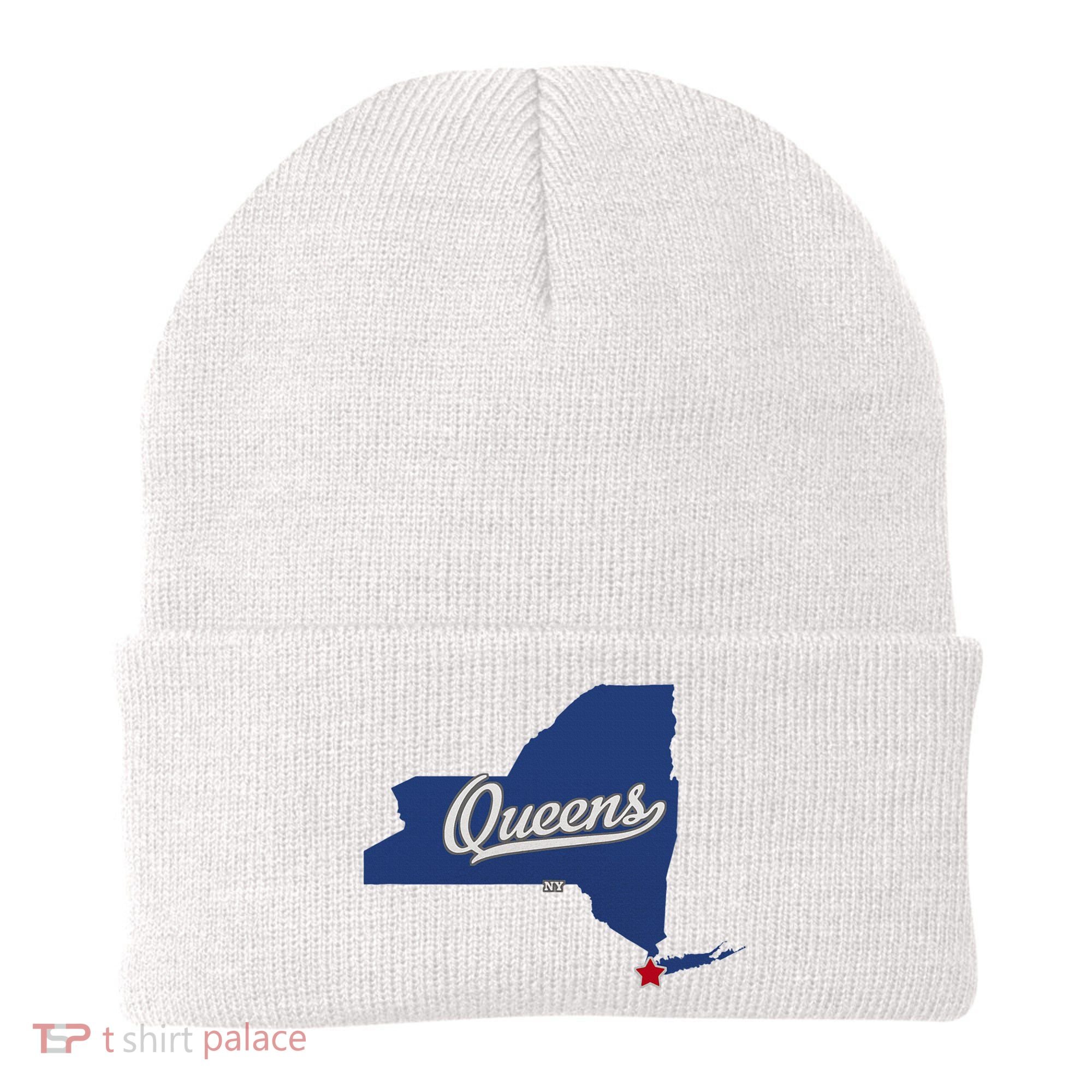 Queens New York Ny Map Beanie