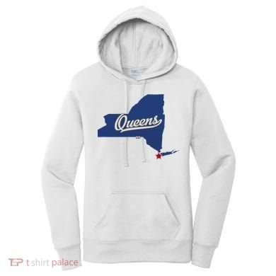 Queens New York Ny Map Women's Hoodie