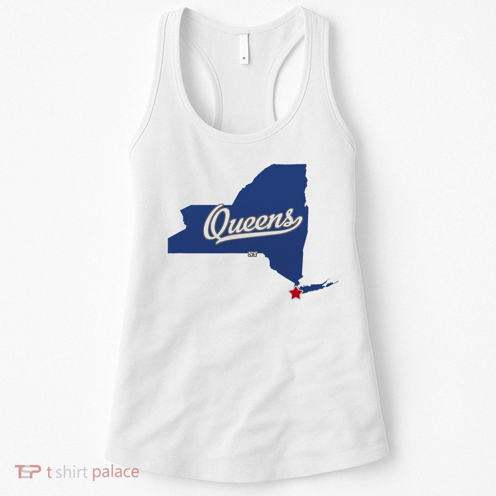 Queens New York Ny Map Women's Tank Top