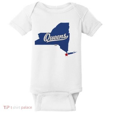 Queens New York Ny Map Baby Bodysuit