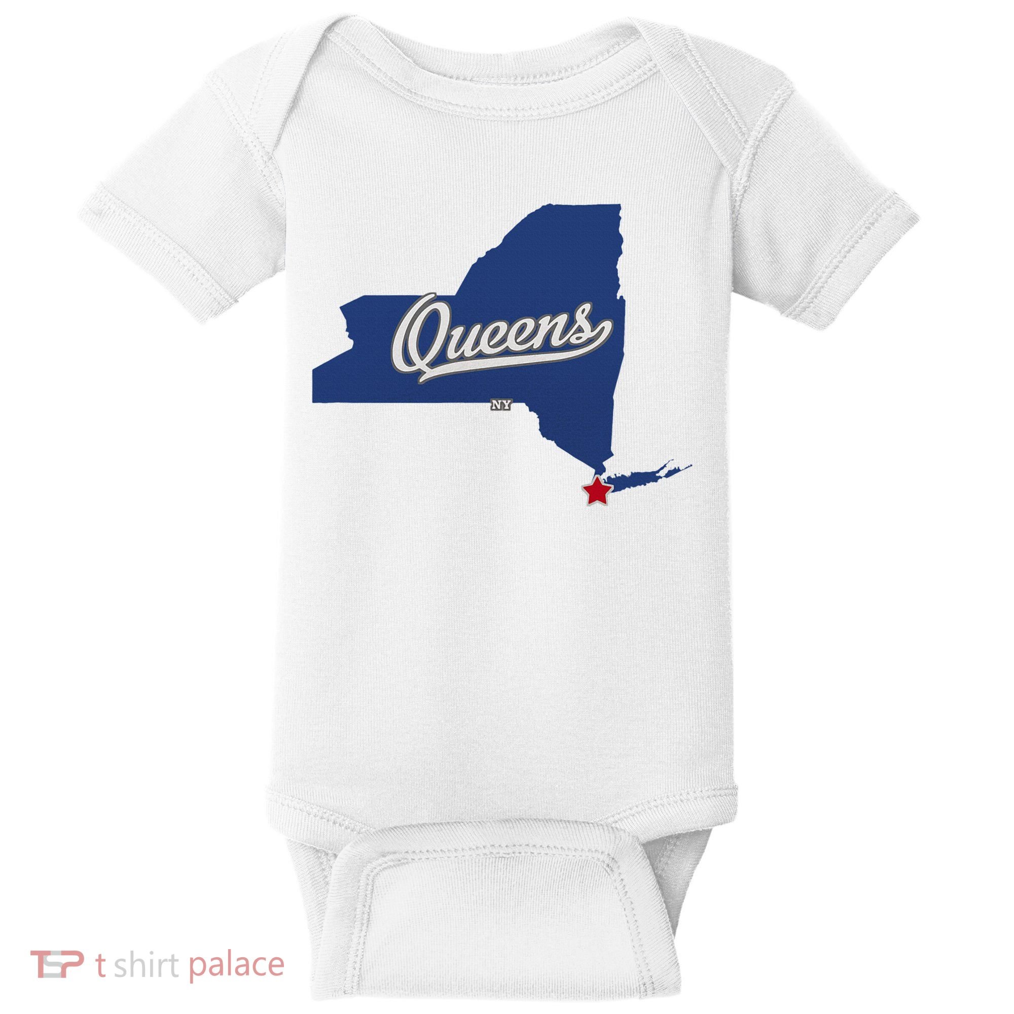 Queens New York Ny Map Baby Bodysuit