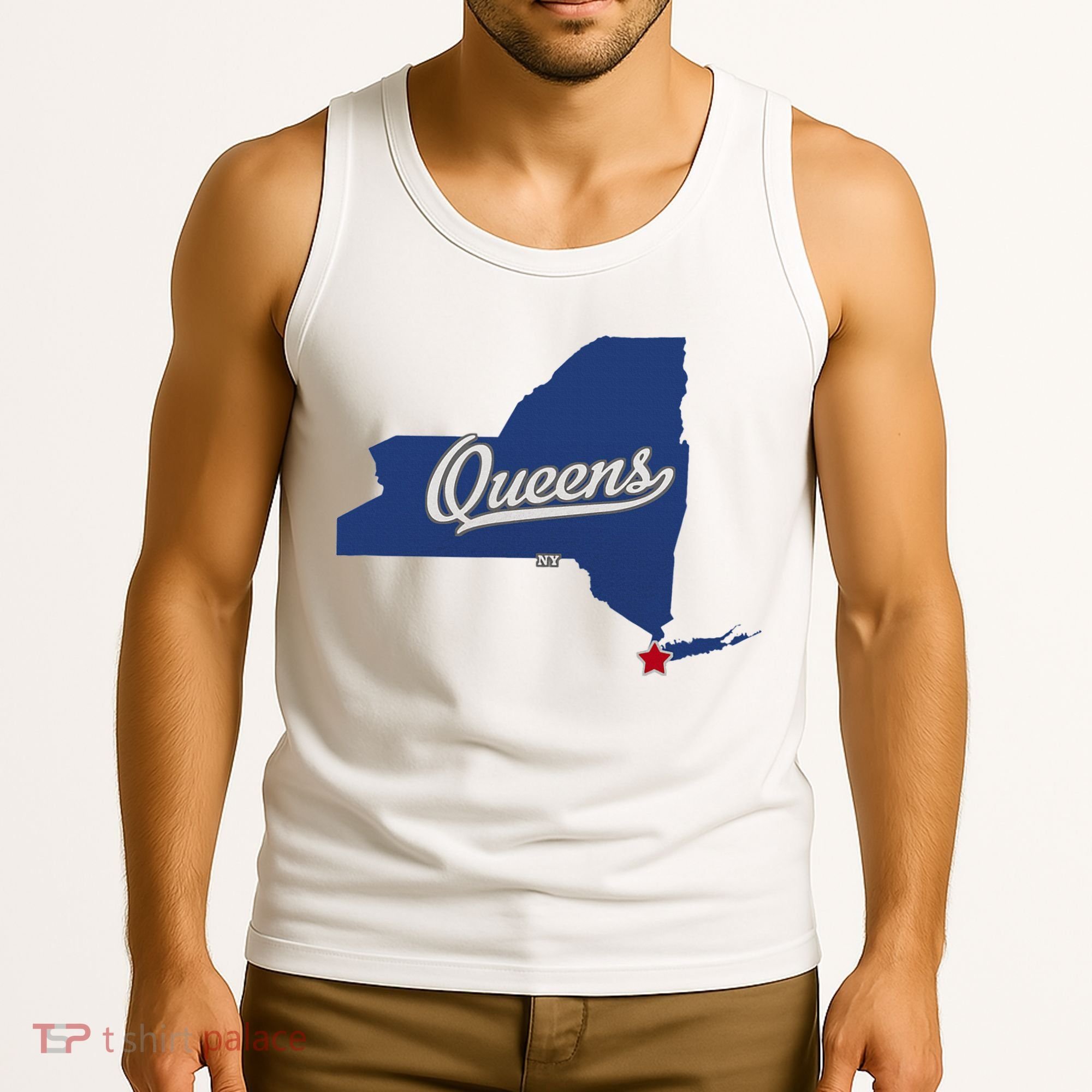 Queens New York Ny Map Tank Top