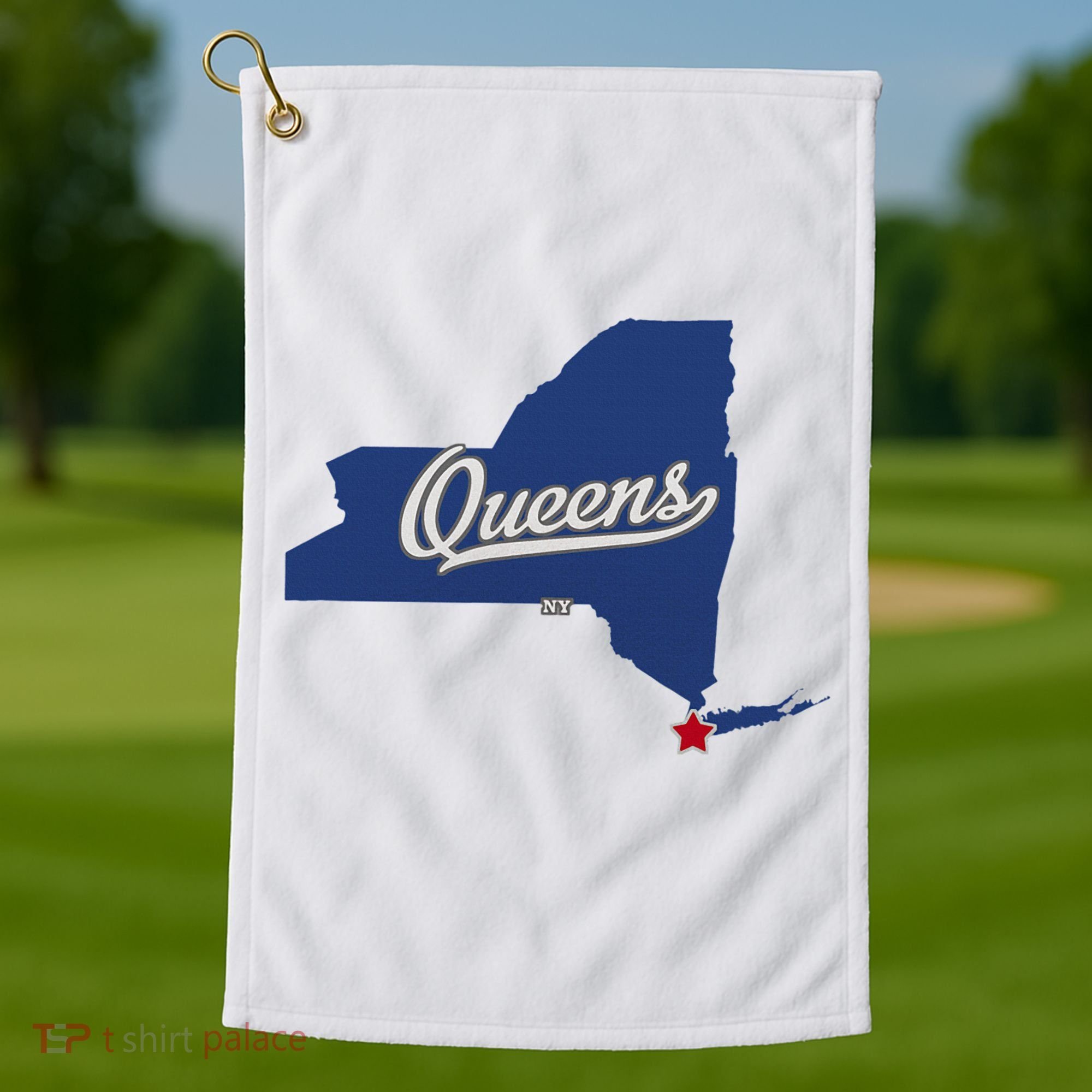 Queens New York Ny Map Golf Towel