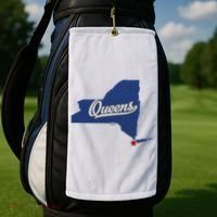 Queens New York Ny Map Golf Towel thumb 2
