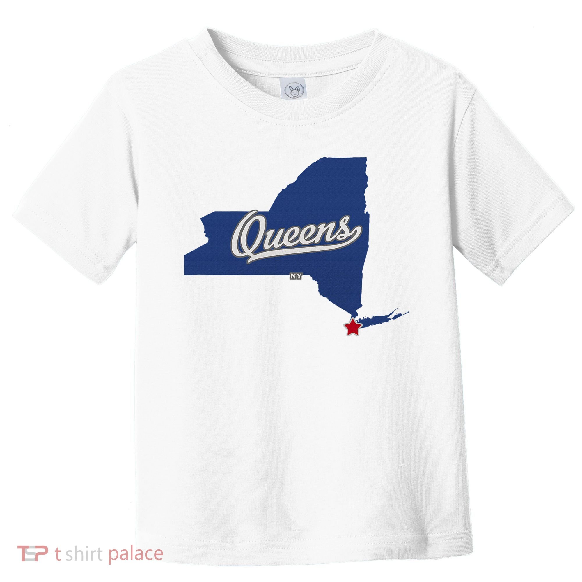 Queens New York Ny Map Toddler T-Shirt