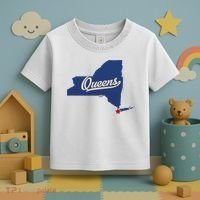 Queens New York Ny Map Toddler T-Shirt thumb 3