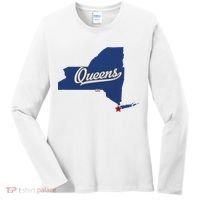 Queens New York Ny Map Women's Long Sleeve Shirt thumb 0