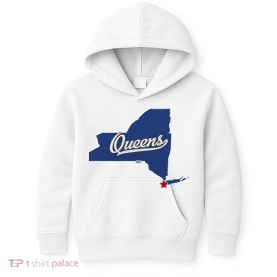 Queens New York Ny Map Kids Hoodie