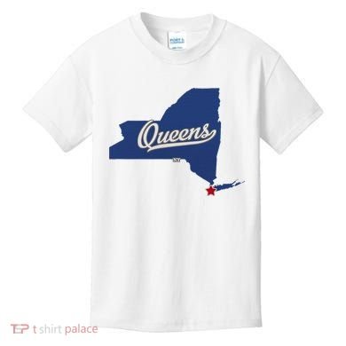 Queens New York Ny Map Kids T-Shirt