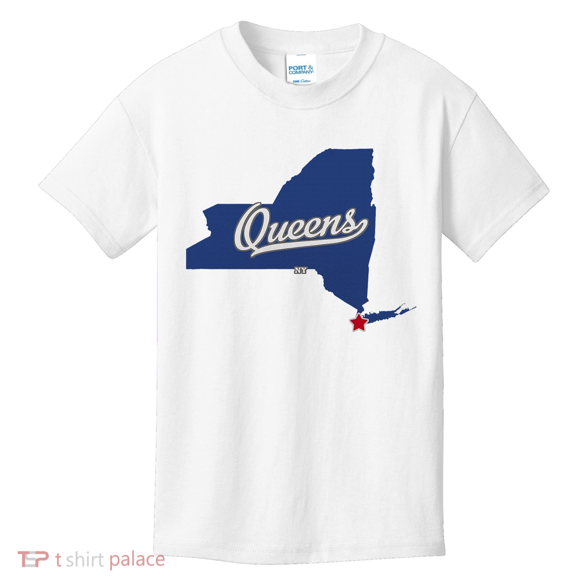 Queens New York Ny Map Kids T-Shirt