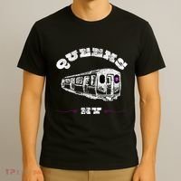 Queens New York 7 Train New York City Borough Nyc T-Shirt thumb 3