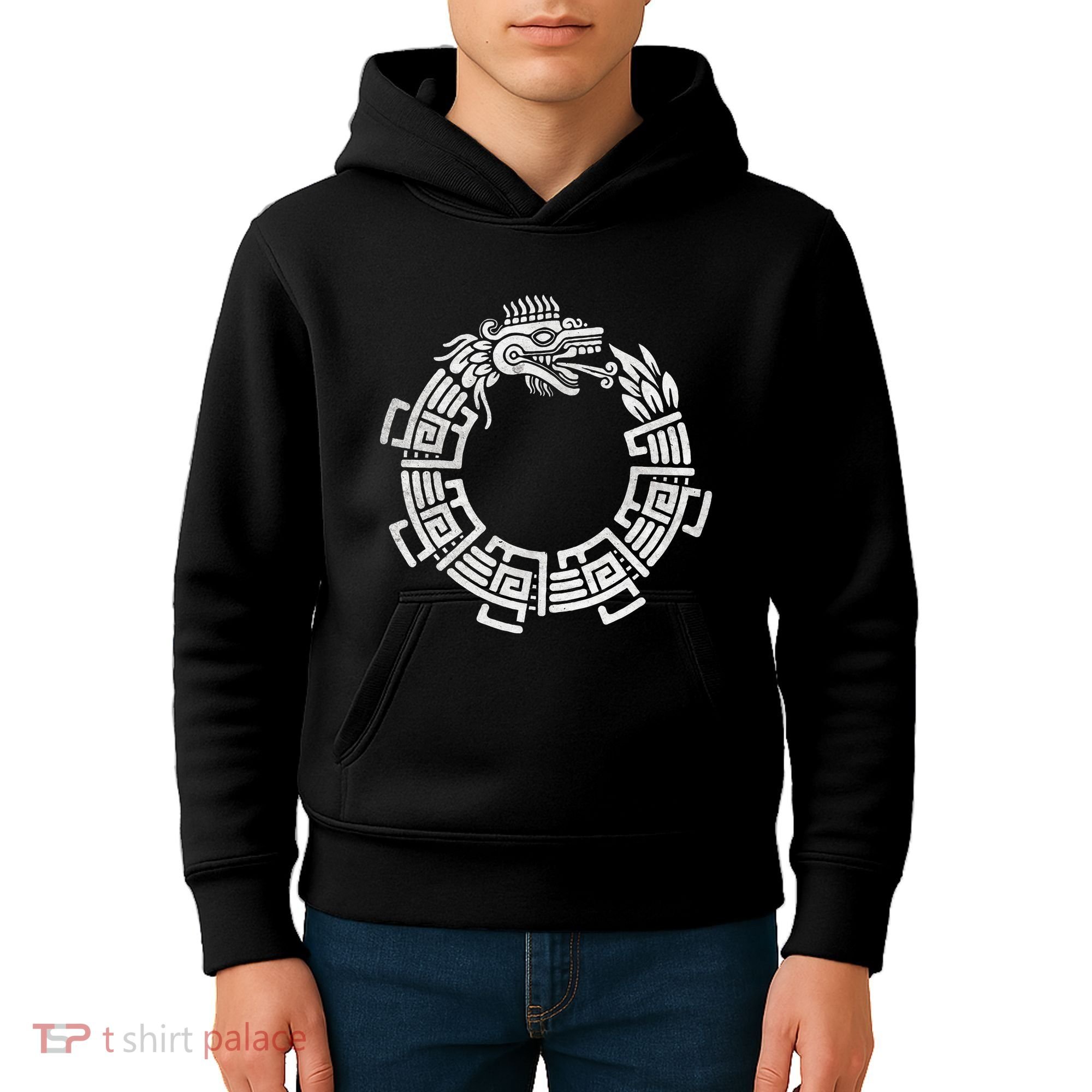 Quetzalcoatl Ouroboros Aztec Serpent Mayan Inca Toltec Kids Hoodie
