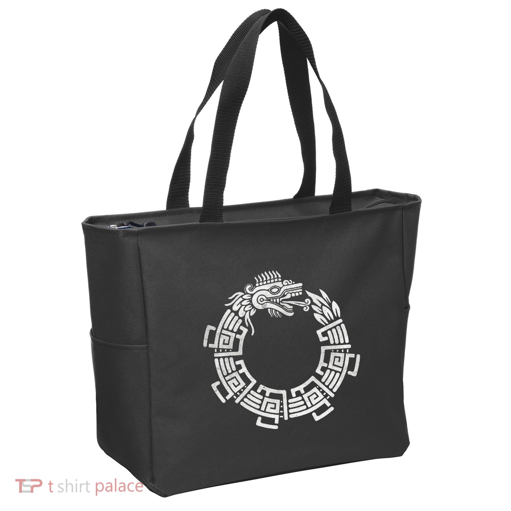 Quetzalcoatl Ouroboros Aztec Serpent Mayan Inca Toltec Tote Bag