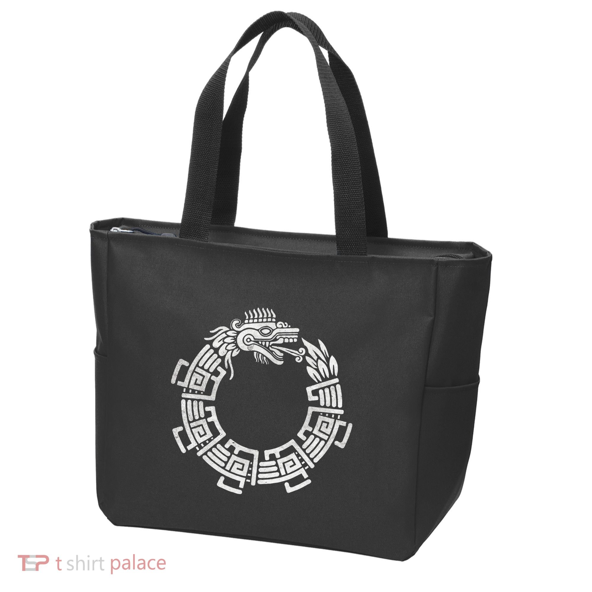Quetzalcoatl Ouroboros Aztec Serpent Mayan Inca Toltec Tote Bag