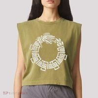 Quetzalcoatl Ouroboros Aztec Serpent Mayan Inca Toltec Garment-Dyed Women's Muscle Tee thumb 2