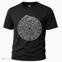Quetzalcoatl Ouroboros Aztec Serpent Aztec Sun Stone Cooling Performance Crew T-Shirt thumb 0