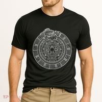 Quetzalcoatl Ouroboros Aztec Serpent Aztec Sun Stone Cooling Performance Crew T-Shirt thumb 2
