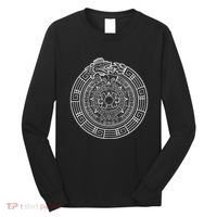 Quetzalcoatl Ouroboros Aztec Serpent Aztec Sun Stone Long Sleeve Shirt thumb 0
