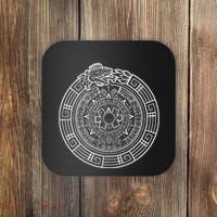 Quetzalcoatl Ouroboros Aztec Serpent Aztec Sun Stone Coaster thumb 0