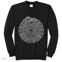 Quetzalcoatl Ouroboros Aztec Serpent Aztec Sun Stone Tall Sweatshirt thumb 0