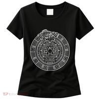 Quetzalcoatl Ouroboros Aztec Serpent Aztec Sun Stone Women's T-Shirt thumb 0