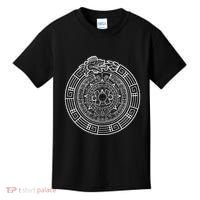 Quetzalcoatl Ouroboros Aztec Serpent Aztec Sun Stone Kids T-Shirt thumb 0