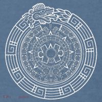 Quetzalcoatl Ouroboros Aztec Serpent Aztec Sun Stone Comfort Colors Garment-Dyed Hooded Sweatshirt thumb 2