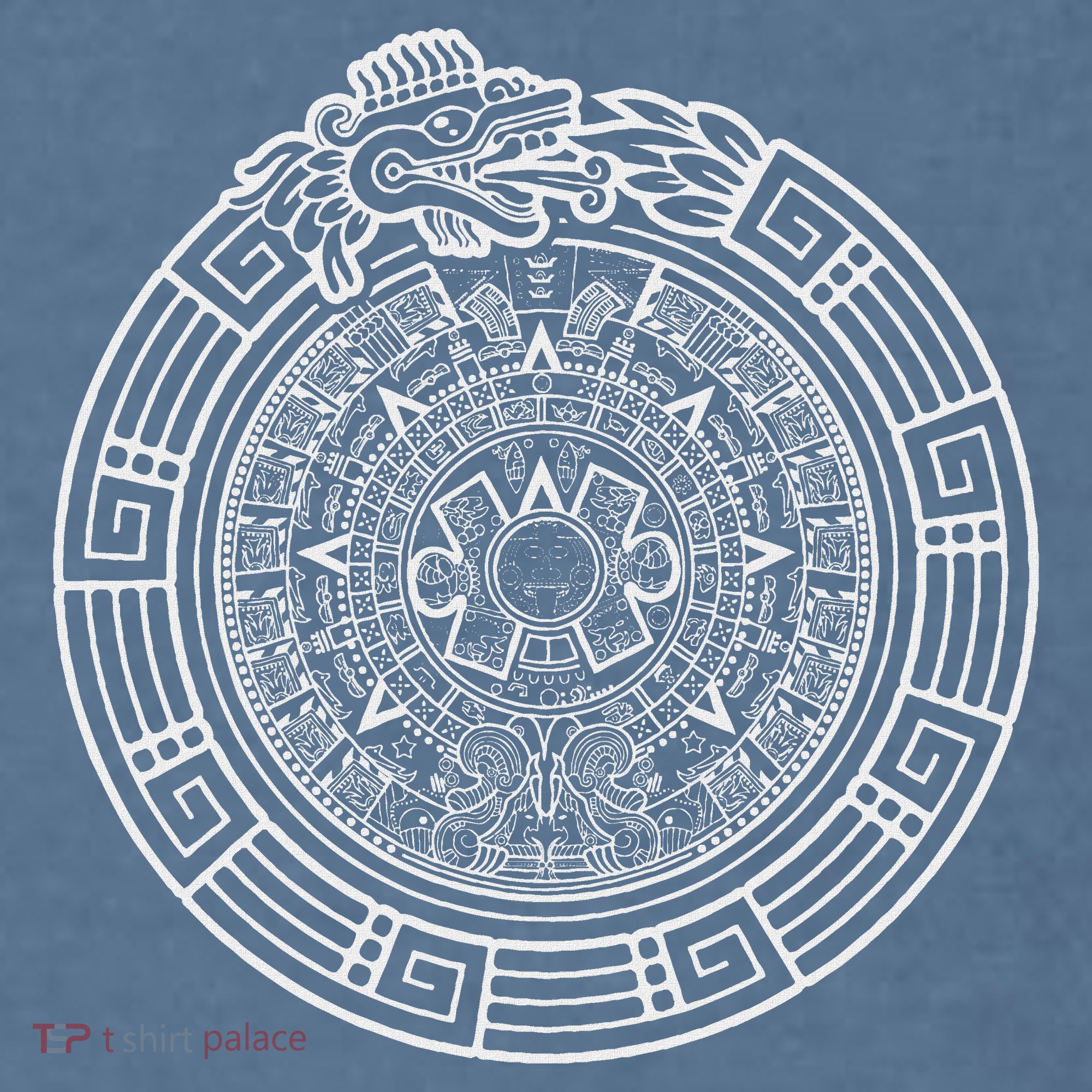Quetzalcoatl Ouroboros Aztec Serpent Aztec Sun Stone Comfort Colors Garment-Dyed Hooded Sweatshirt