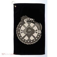 Quetzalcoatl Ouroboros Aztec Ancient Mayan Inca Toltec Golf Towel thumb 0