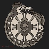 Quetzalcoatl Ouroboros Aztec Ancient Mayan Inca Toltec Golf Towel thumb 3