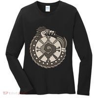 Quetzalcoatl Ouroboros Aztec Ancient Mayan Inca Toltec Women's Long Sleeve Shirt thumb 0