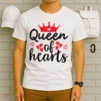 Queen Of Hearts, Wedding, Romantic, Valentine White T-Shirt thumb 6