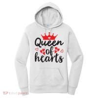 Queen Of Hearts, Wedding, Romantic, Valentine White Women's Hoodie thumb 0