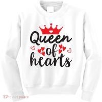Queen Of Hearts, Wedding, Romantic, Valentine White Kids Sweatshirt thumb 0